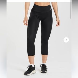 *NEW* Gymshark TRAINING 7/8 CROPPED LEGGINGS - Black - SIZE S